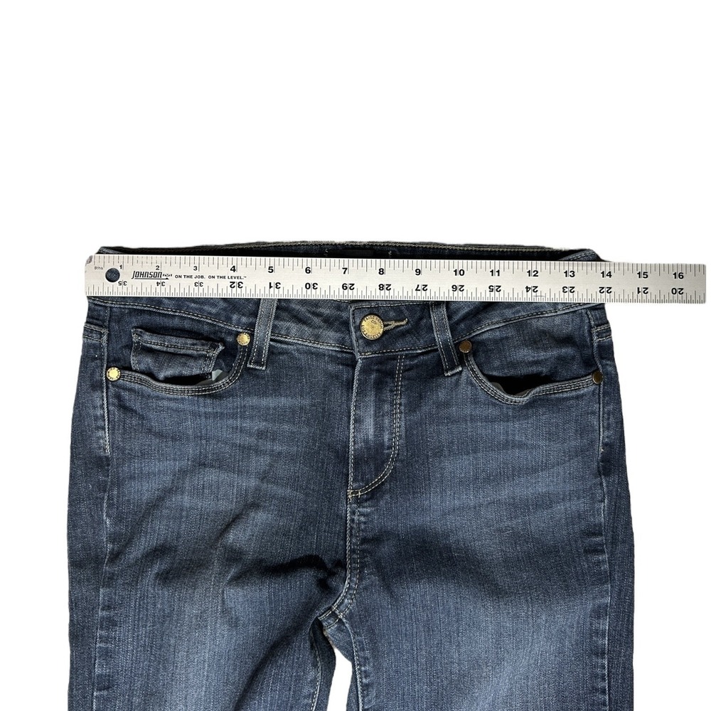 PAIGE Verdugo Ankle Skinny Jeans Women's 28 Dark Blue Stretch Mid Rise - Picture 3 of 8